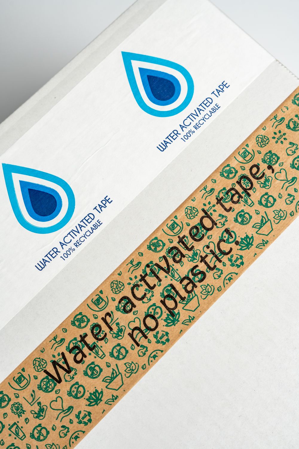 Taśma pakowa papierowa aktywowana wodą z nadrukiem własnym i logo (różne rozmiary)