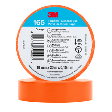 3M Temflex 165 Winylowa taśma elektroizolacyjna 19 mm x 20 m (różne kolory)