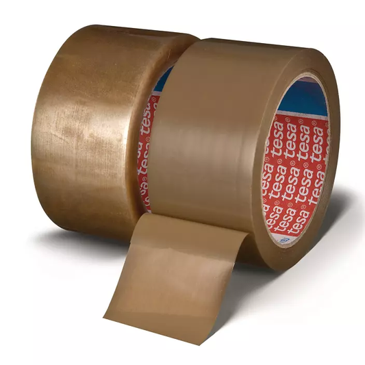 tesa 4263 Taśma pakowa 48 mm x 66 m – brązowa i transparentna