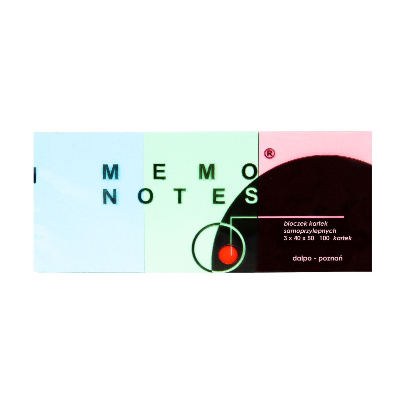 MEMO NOTES Bloczek kartek samoprzylepnych 3 szt. 40 x 50 mm, 100 kartek pastelowych