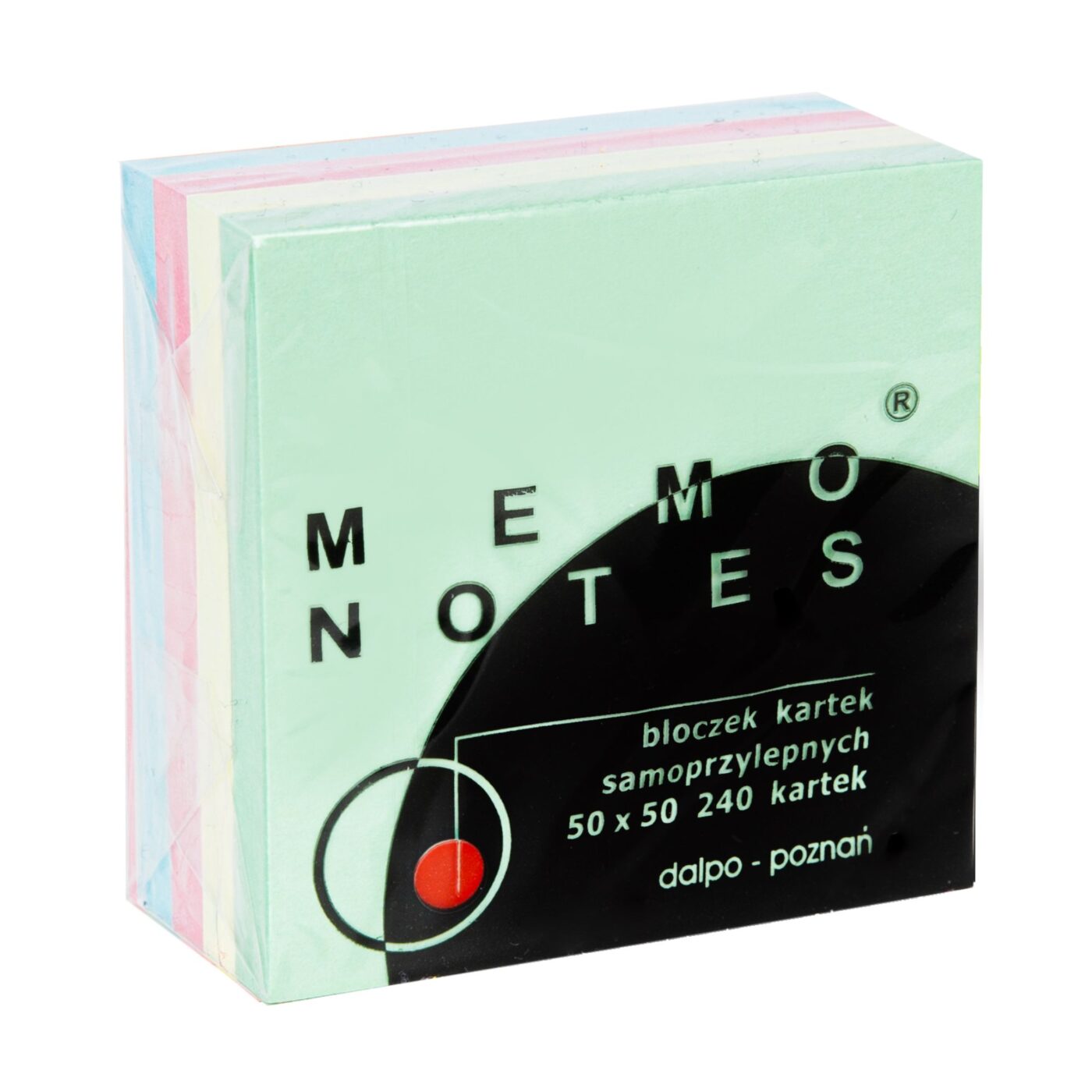 MEMO NOTES Bloczek kartek samoprzylepnych 50 x 50 mm, 240 kartek pastelowych
