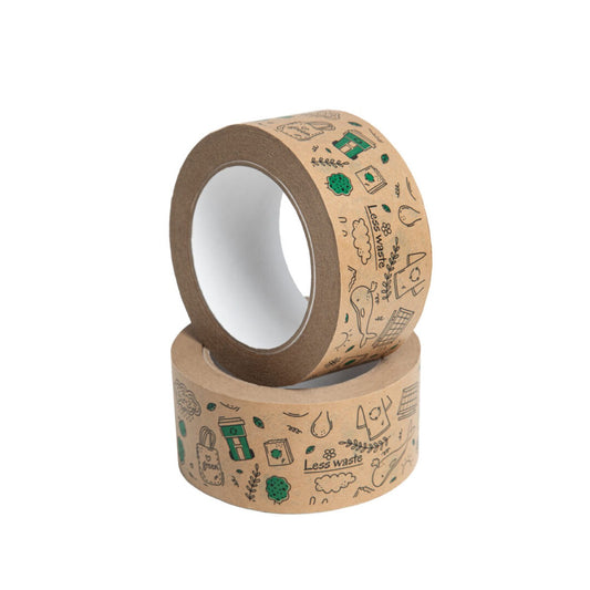Taśma papierowa hot-melt z gotowym nadrukiem Less Waste 50 mm x 50 m