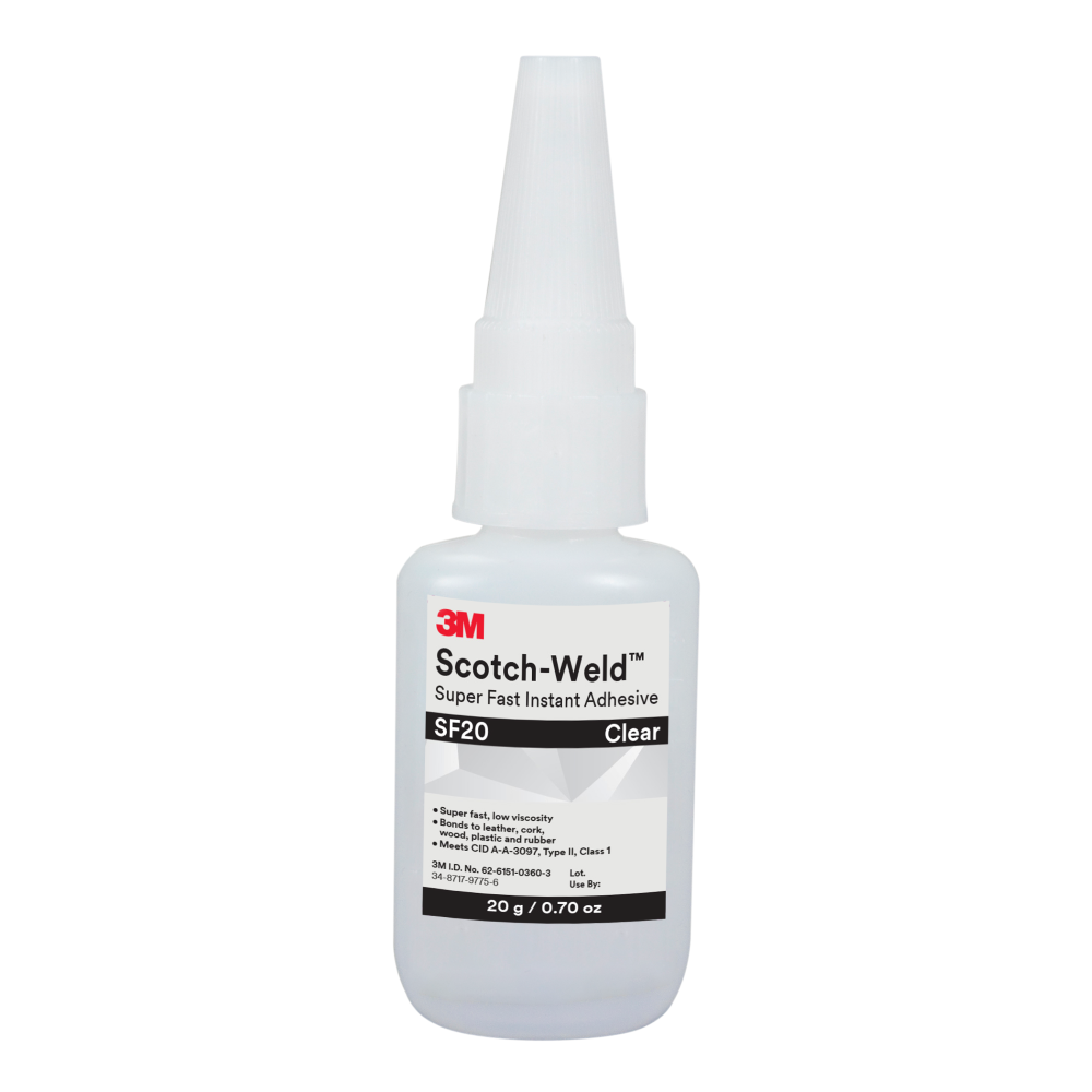 3M Scotch-Weld SF20 Klej cyjanoakrylowy szybkowiążący transparentny 20 g