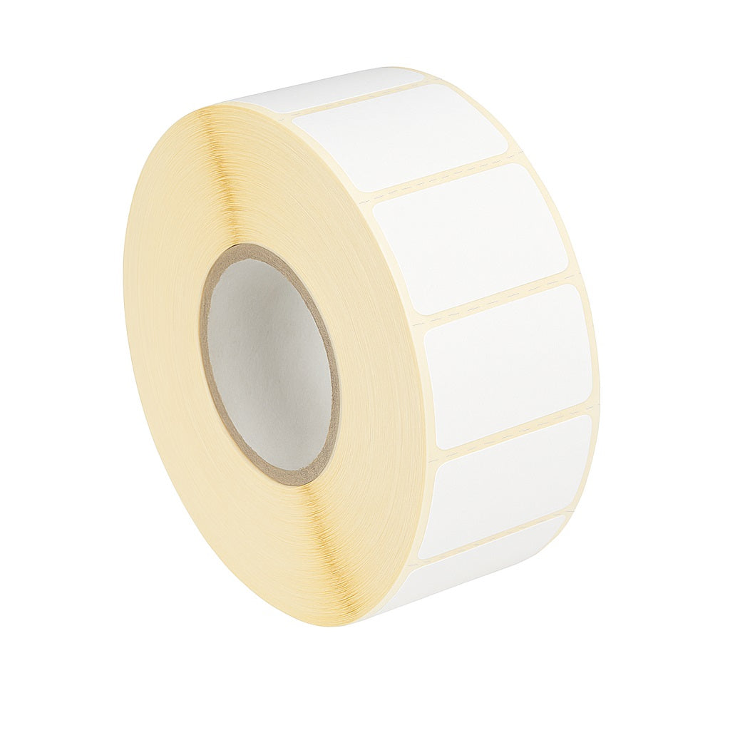 Białe etykiety termiczne 32x20mm z perforacją (różne warianty)