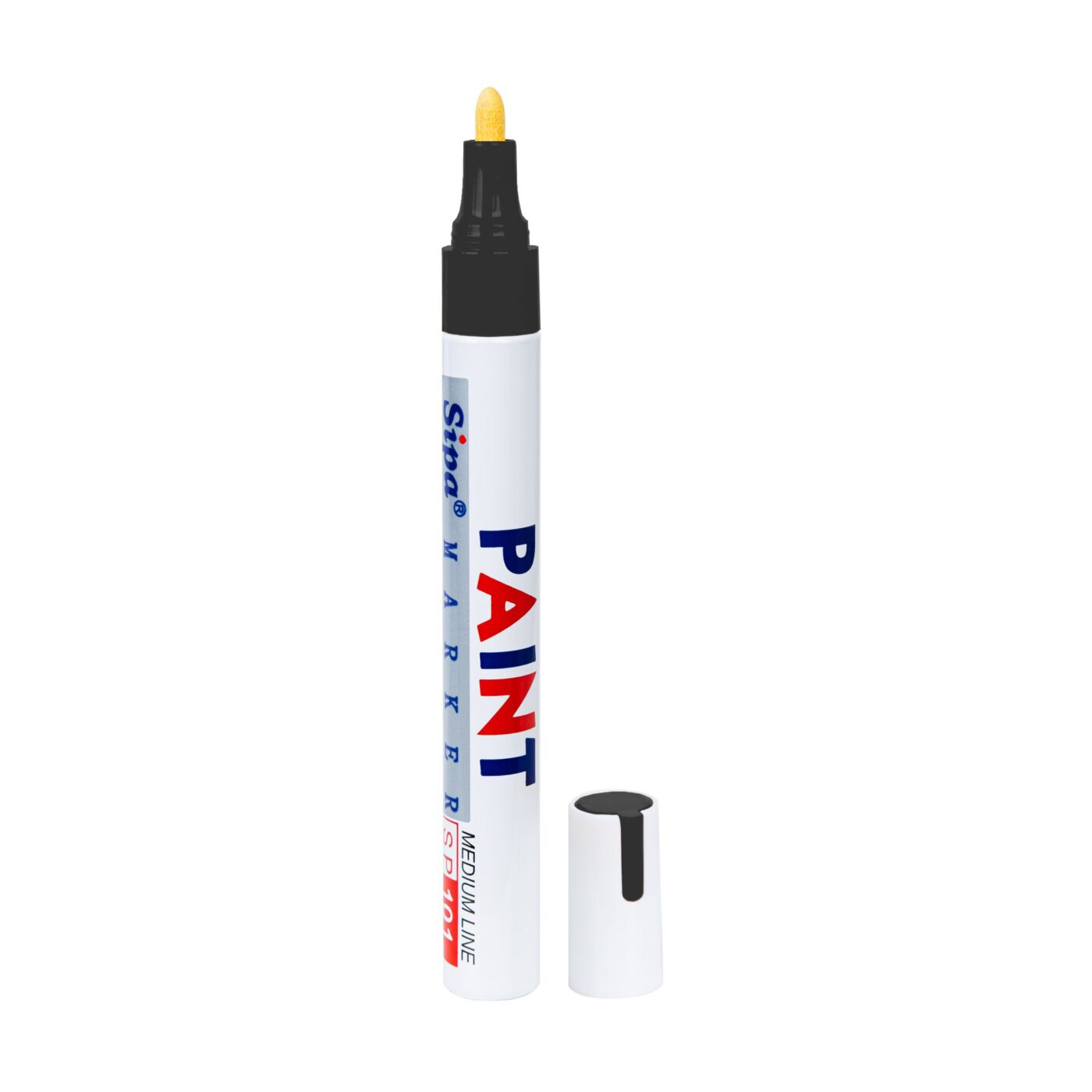 Pisak z farbą SP101, medium, metalowa obudowa, kolor: czarny