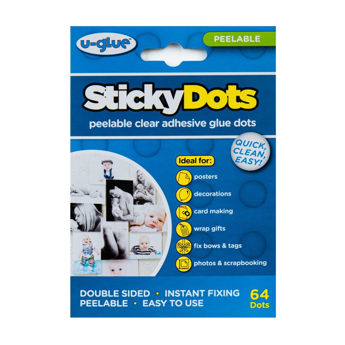 Sticky dots / kropki kleju usuwalne