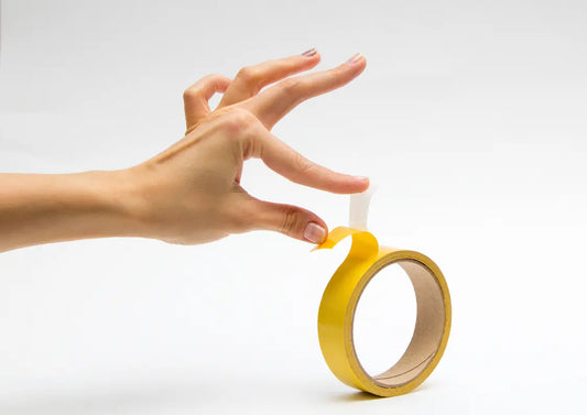 taśma klejąca dwustronna w rolce, żółta