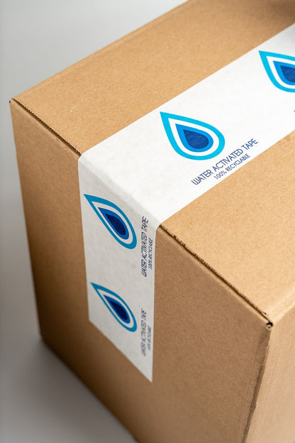 Taśma pakowa papierowa aktywowana wodą z nadrukiem własnym i logo (różne rozmiary)