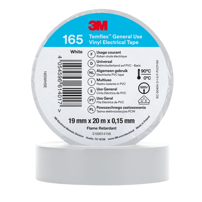 3M Temflex 165 Winylowa taśma elektroizolacyjna 19 mm x 20 m (różne kolory)