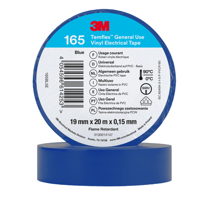 3M Temflex 165 Winylowa taśma elektroizolacyjna 19 mm x 20 m (różne kolory)