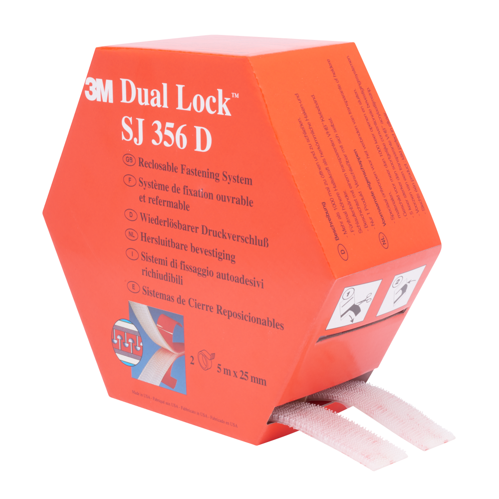 3M Dual Lock SJ3560 Rzep przemysłowy transparentny 25 mm x 45,7 m