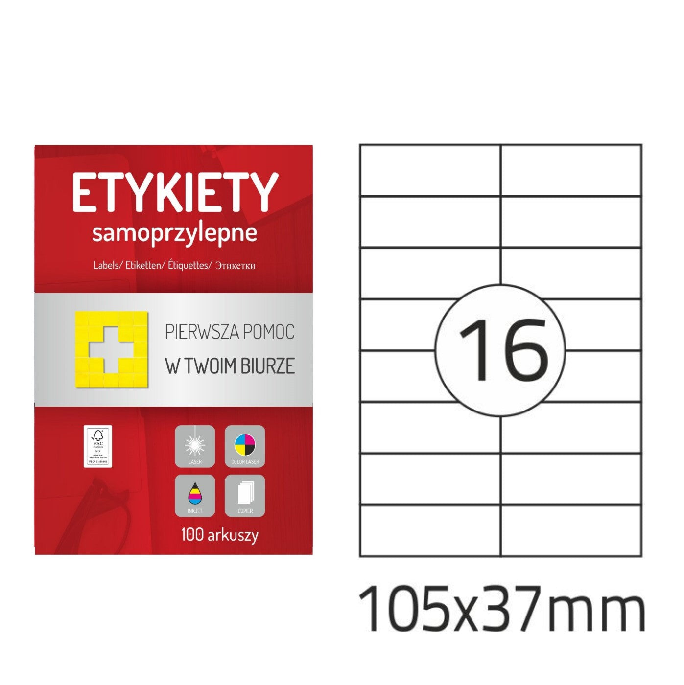 Etykiety samoprzylepne A4 100 szt. Memo Label (różne rozmiary)