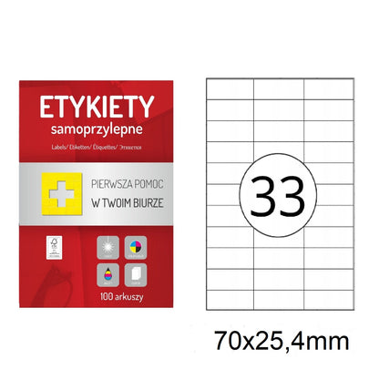 Etykiety samoprzylepne A4 100 szt. Memo Label (różne rozmiary)