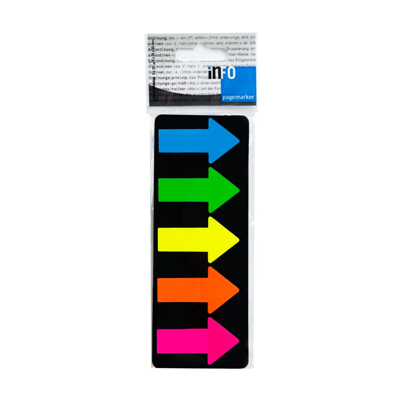 Zakładka samoprzylepna DUŻA STRZAŁKA, 5x25x45mm, 5×25 kartek, mix fluo