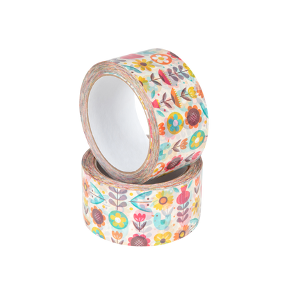 Taśma akryl cichy z nadrukiem w ozdobne kwiaty - PHOTO HD