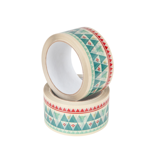 Taśma akryl cichy z nadrukiem świąteczne choinki - PHOTO HD