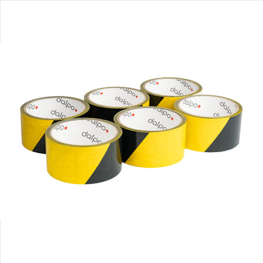 Czarno-żółta taśma ostrzegawcza hot-melt 48mm x 33 m