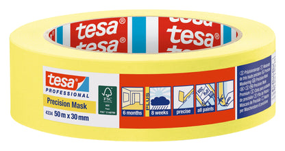 tesa 4334 Precision Mask – profesjonalna taśma malarska do precyzyjnego maskowania (różne warianty)