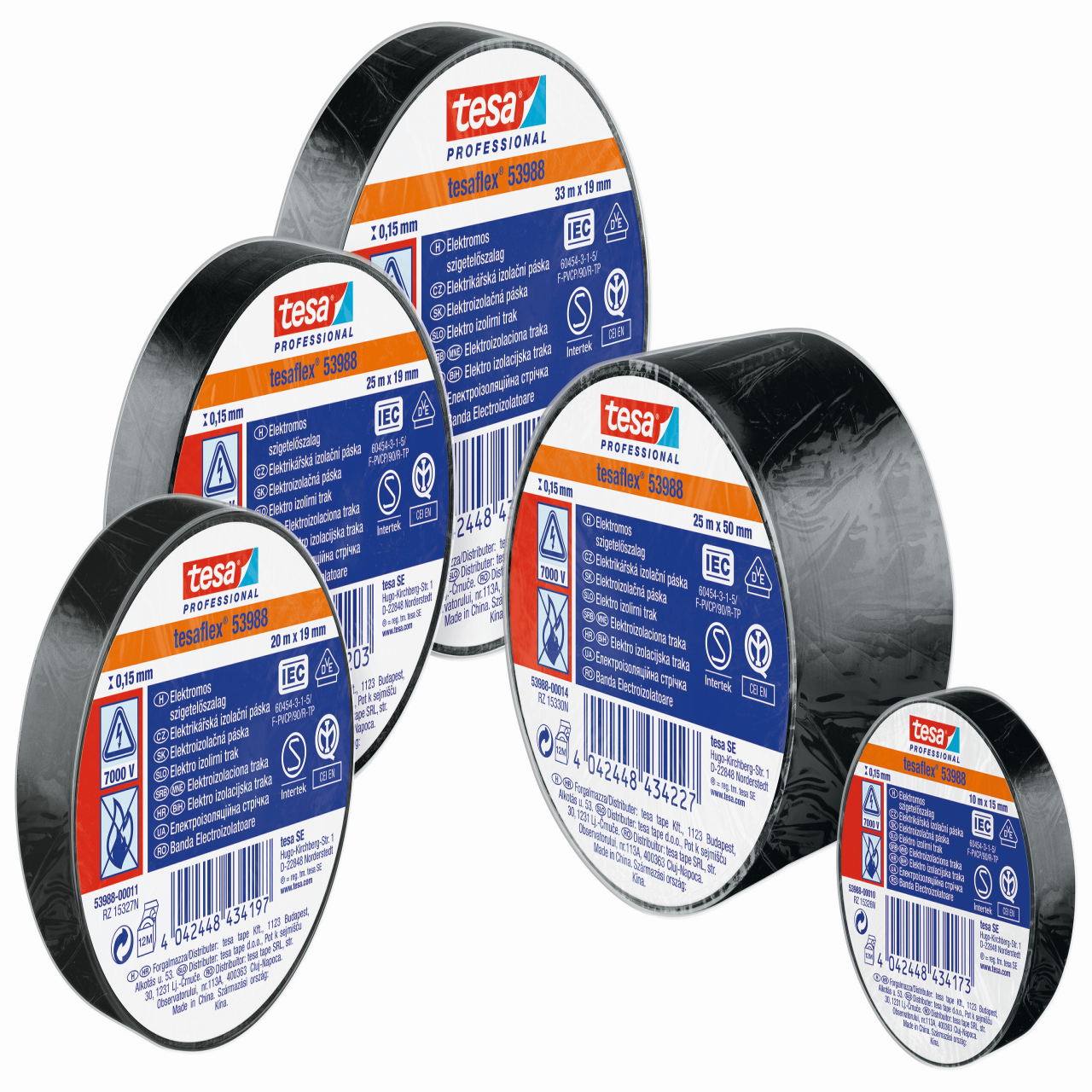 tesa 53988 Taśma izolacyjna tesaflex czarna (różne warianty)