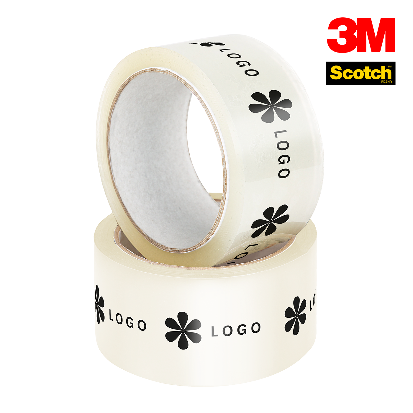 Taśma pakowa foliowa 3M 371 z nadrukiem własnym i logo 50 mm x 60 m
